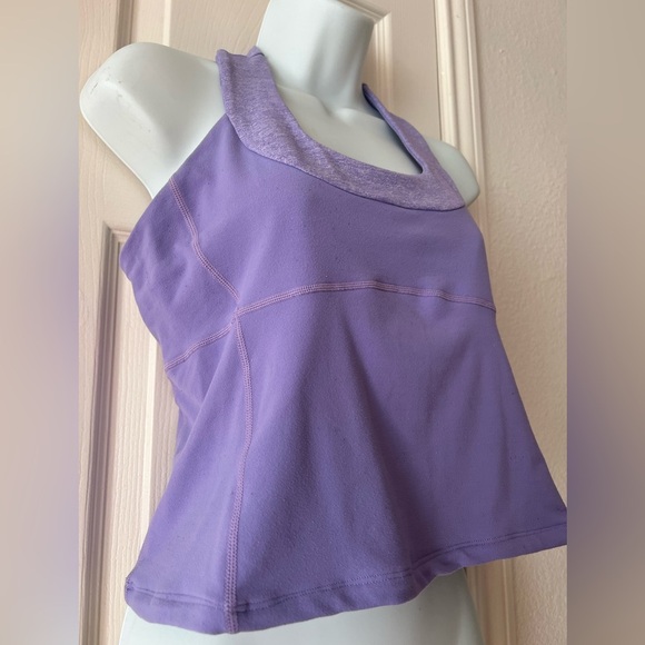 Lululemon Womens 10 Athletic Tank Top Purple Stretch Built In Bra Athletic Fit - Picture 2 of 6